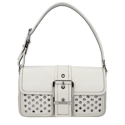 Geantă de umăr Michael Kors din piele albă