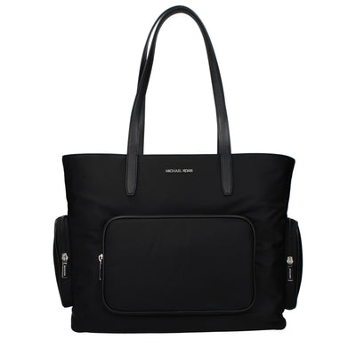Geantă de umăr Michael Kors neagră din material textil