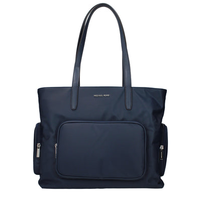 Geantă de umăr Michael Kors din material textil albastru