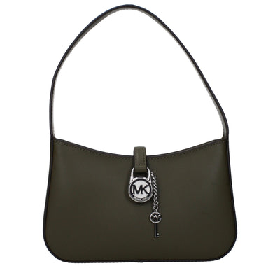 Geantă de mână Michael Kors din piele verde