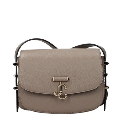 Geantă crossbody Jimmy Choo gri din piele