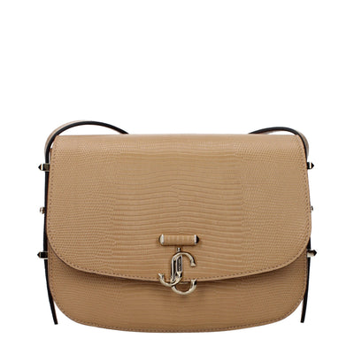 Geantă crossbody Jimmy Choo din piele maro