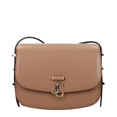 Geantă crossbody Jimmy Choo maro din piele cu curea detașabilă