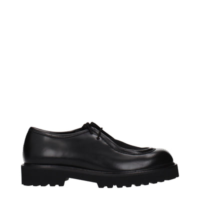 Max Mara Pantofi Oxford și Derby din piele neagră