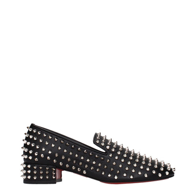 Loafers slip-on Christian Louboutin negri din piele