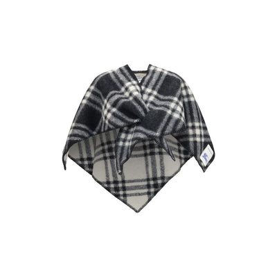 Fular Burberry din lână gri