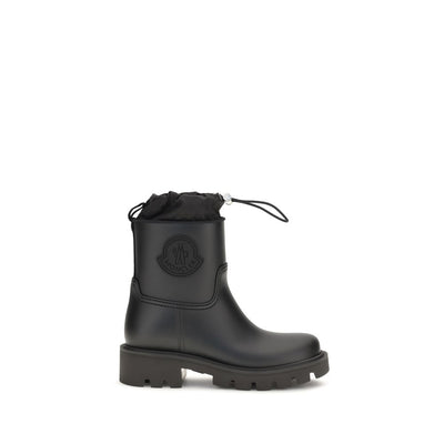 Moncler Cizme de Ploaie Negre din PVC