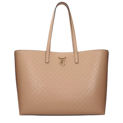 Geantă de umăr Jimmy Choo maro din piele cu logo