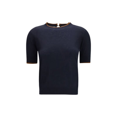 Max Mara Tricou Albastru din Mătase