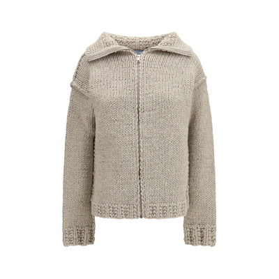Prada Cardigan Gri din Lână