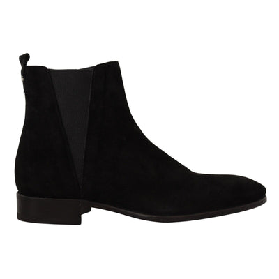 Dolce & Gabbana Black Suede Chelsea Boots