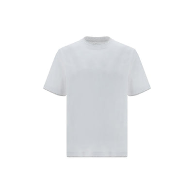Brunello Cucinelli Tricou Alb din Bumbac