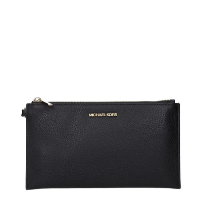 Geantă plic Michael Kors din piele neagră