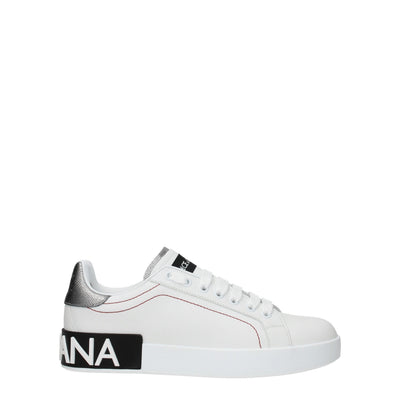 Adidași cu talpă joasă Dolce & Gabbana din piele albă