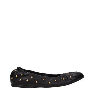 Balerini Chloé din piele neagră