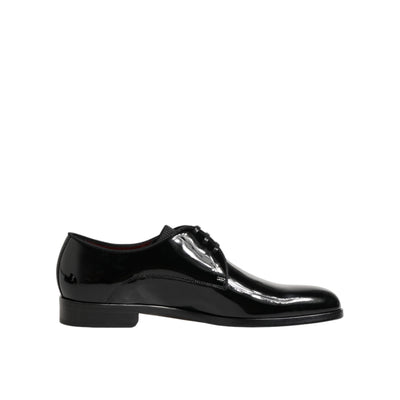 Dolce & Gabbana Black Leather Derby Shoes