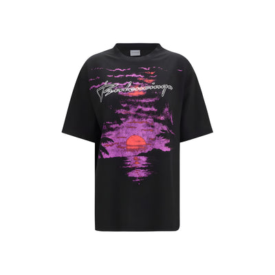 Tricou Balenciaga negru din bumbac