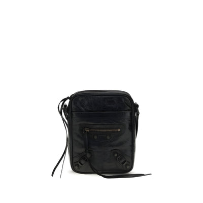 Balenciaga Black Leather Shoulder Bag
