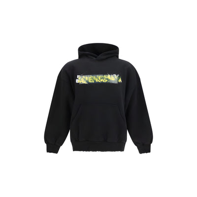 Hanorac Balenciaga negru din bumbac