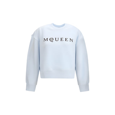 Hanorac din bumbac albastru Alexander McQueen