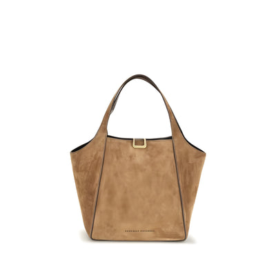 Brunello Cucinelli Beige Suede Bucket Bag