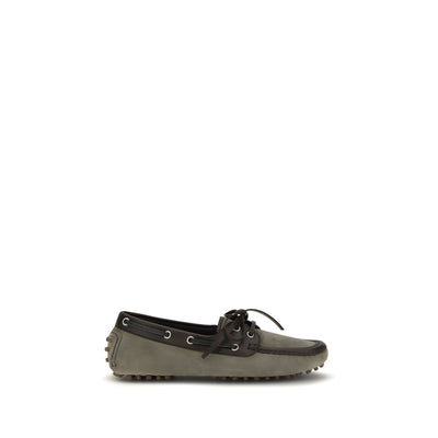 Brunello Cucinelli Grey Slip-On Loafers