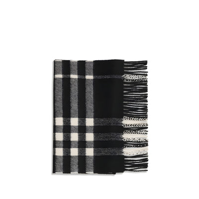 Eșarfă Burberry neagră din cașmir