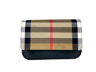 Geantă Burberry Madison mică, din piele, tip crossbody, cu carouri