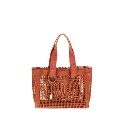Geantă de umăr Chloé din rafie multicoloră
