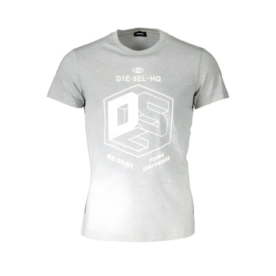 Tricou Diesel Gri din Bumbac
