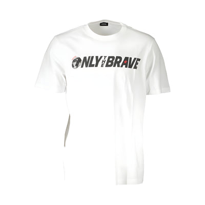 Tricou alb de bumbac Diesel