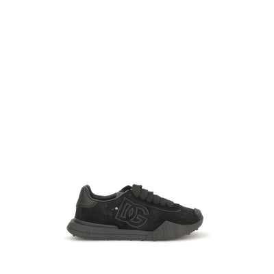 Adidași masivi Dolce & Gabbana din piele neagră de vițel