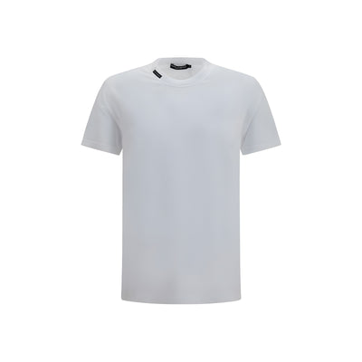 Tricou alb din bumbac Dolce & Gabbana
