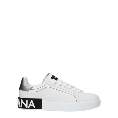 Adidași cu talpă joasă Dolce & Gabbana din piele albă
