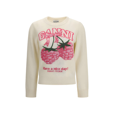 Ganni Beige Wool Sweater