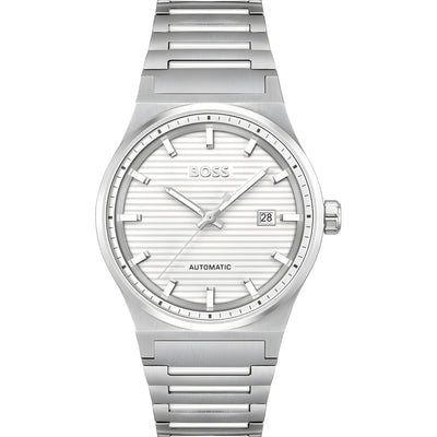 Ceas elegant Hugo Boss, din oțel inoxidabil gri