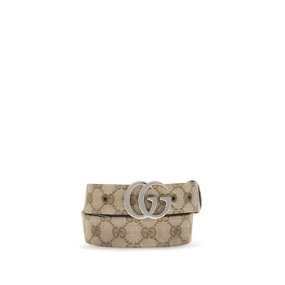 Curea Gucci bej din material textil