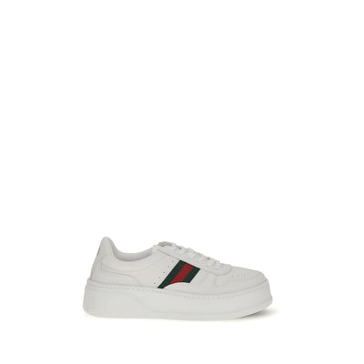 Gucci White Calf Leather Chunky Sneakers