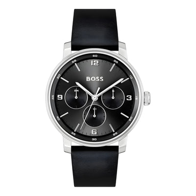 Ceas Hugo Boss negru din piele