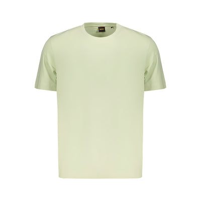 Tricou Hugo Boss verde din bumbac stretch