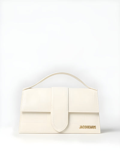 Geantă de mână Jacquemus Ivory Cocco Le Grand Bambino