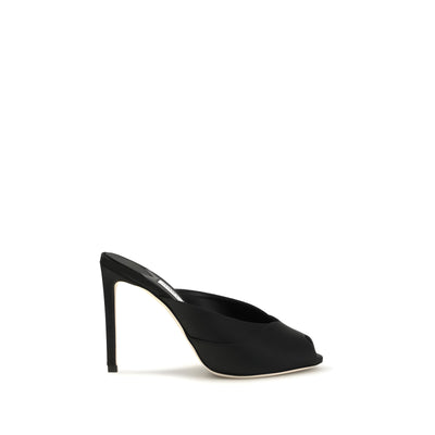 Sandale cu toc stiletto negre Jimmy Choo