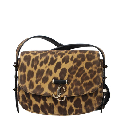 Geantă crossbody Jimmy Choo maro din piele