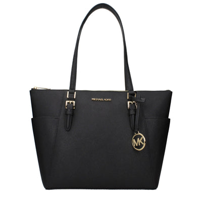 Geantă de umăr Michael Kors neagră din piele