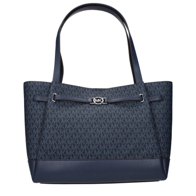 Geantă de umăr Michael Kors din material textil albastru