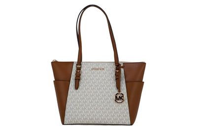 Geantă tote Michael Kors vanilie din piele cu portofel