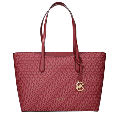 Geantă de umăr Michael Kors roșie din material textil