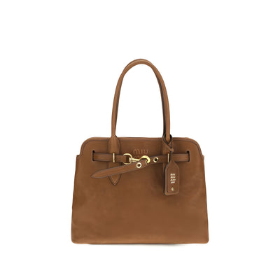 Miu Miu Brown Leather Shoulder Bag