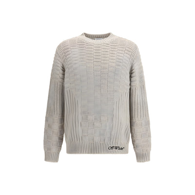 Off-White Beige Cotton Sweatshirt