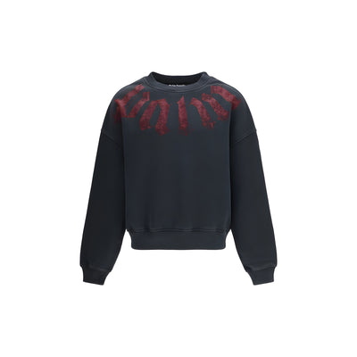 Palm Angels Black Cotton Sweatshirt